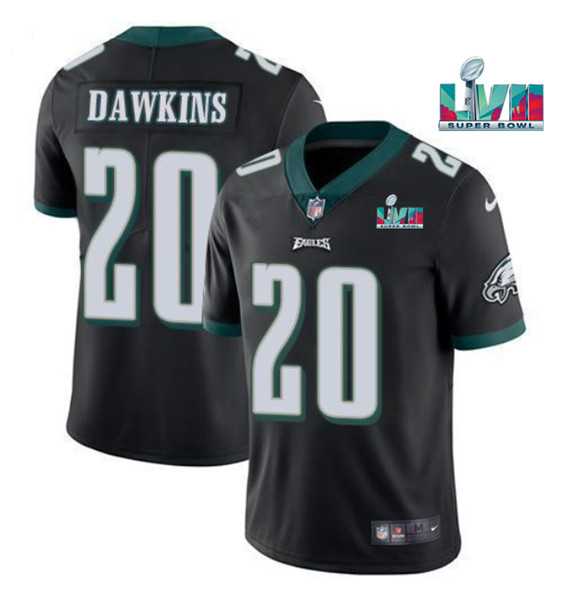 Men & Women & Youth Philadelphia Eagles #20 Brian Dawkins Black Super Bowl LVII Patch Vapor Untouchable Limited Stitched Jersey->philadelphia eagles->NFL Jersey